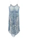DIESEL DIESELSHORT DRESS WITH FRINGES