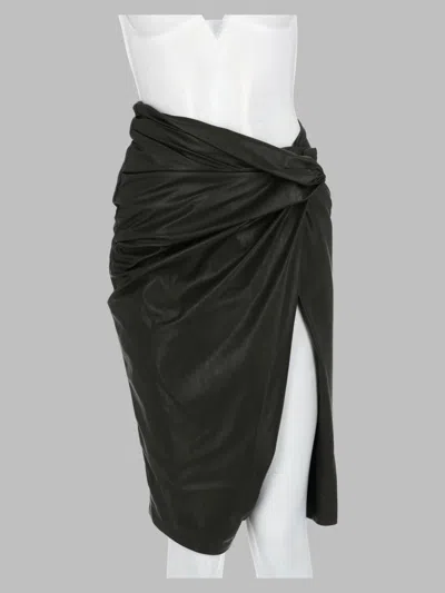 Diesel -style Faux Leather Mini Skirt In Grey