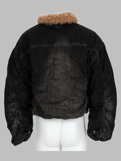 Diesel -style Mini Cotton Jacket For Unisex In Black