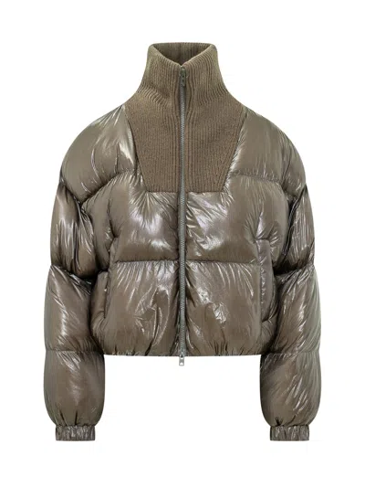 Diesel -style W-arrior Puffer Jacket For Cold Weather In Brown