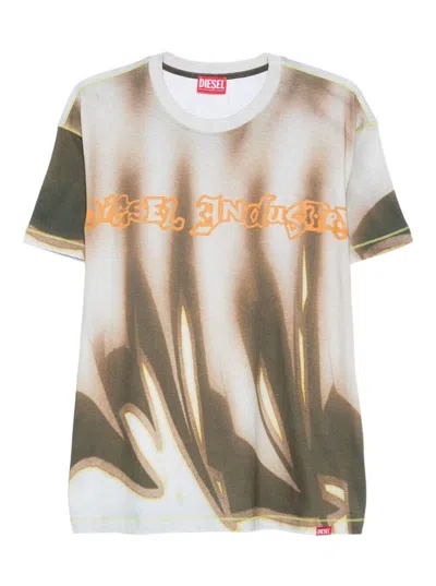 Diesel T-shirt With Graffiti Print In Black
