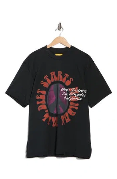 Diet Starts Monday Arts District Graphic T-shirt In Black
