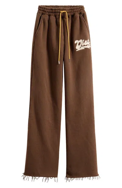 Diet Starts Monday Bolt Graphic Sweatpants In Brown