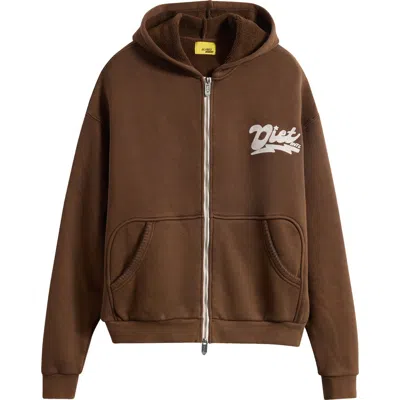 Diet Starts Monday Bolt Graphic Zip Hoodie In Brown