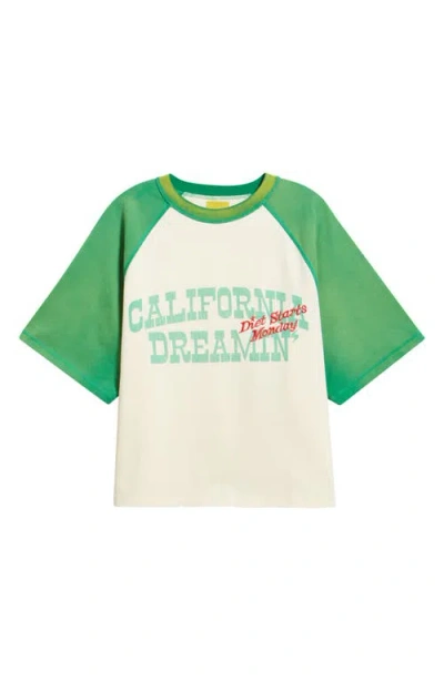 Diet Starts Monday California Dreamin' Embroidered Graphic Baseball T-shirt In Neutral