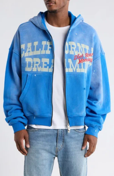 Diet Starts Monday California Dreamin' Zip Hoodie In Blue