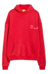 Diet Starts Monday Chainstitch Cotton Hoodie In Red