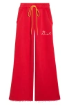 Diet Starts Monday Chainstitch Cotton Sweatpants In Red