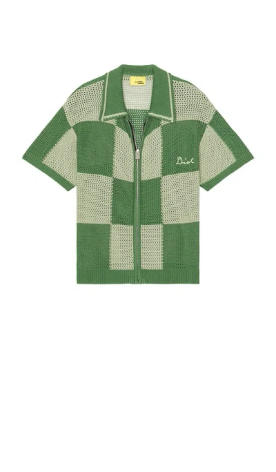 Diet Starts Monday Checker Crochet Shirt In Green