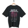 Diet Starts Monday City Of Angels Cotton Graphic T-shirt In Black