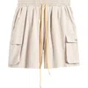 Diet Starts Monday Cotton Drawstring Cargo Shorts In Neutral