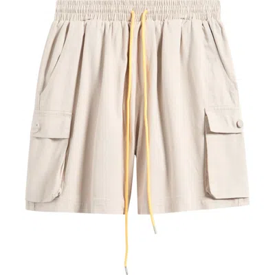 Diet Starts Monday Cotton Drawstring Cargo Shorts In Neutral