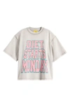 Diet Starts Monday Cotton Graphic T-shirt In Gray
