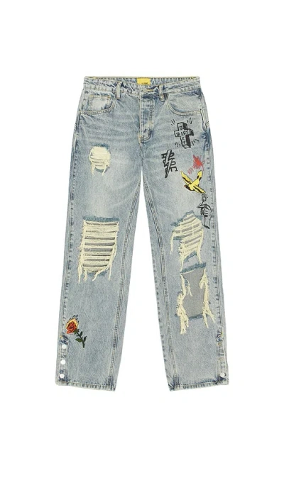 DIET STARTS MONDAY DOODLE DISTRESSED DENIM JEANS