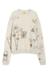 Diet Starts Monday Doodle Graphic Sweatshirt In Neutral