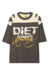 Diet Starts Monday Doodle Graphic T-shirt In Animal Print
