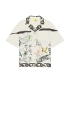 Diet Starts Monday Doodle Graphic Camp Shirt In White