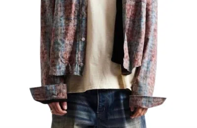 Diet Starts Monday Eagle Hooded Flannel In Acid Wash In Multi