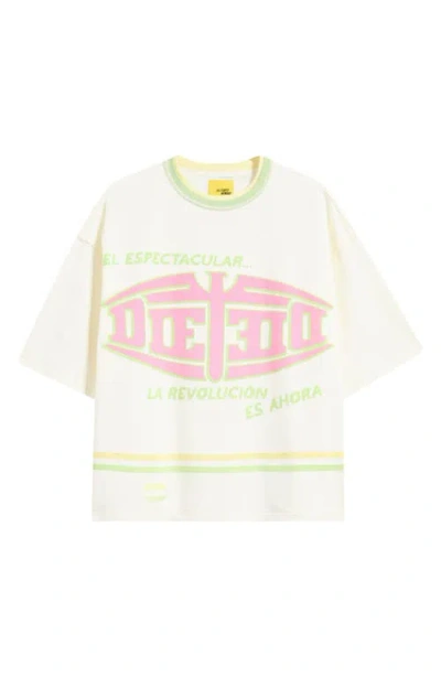 Diet Starts Monday El Espectacular Cotton Graphic Ringer T-shirt In Marshmallow
