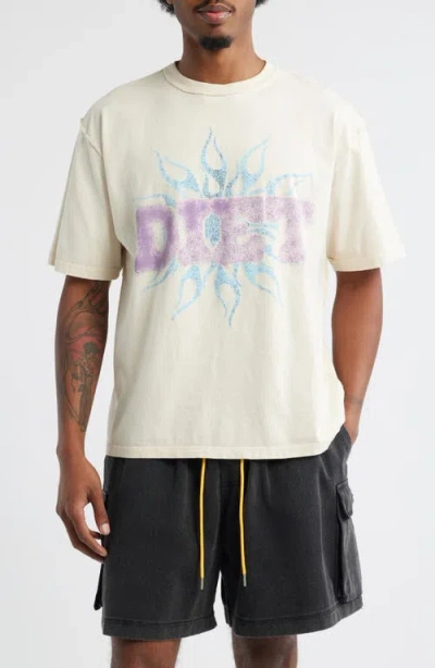 Diet Starts Monday Flame Spray Graphic T-shirt In Neutral