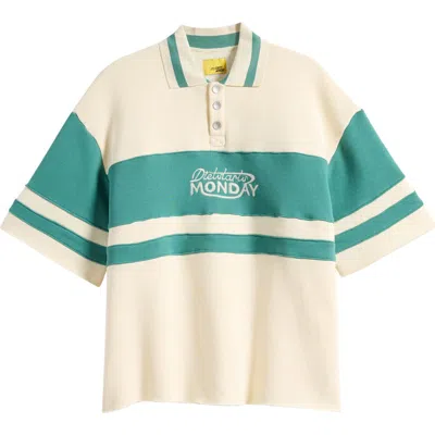 Diet Starts Monday Fleece Panel Polo In Neutral