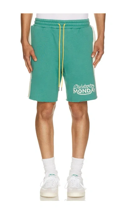 Diet Starts Monday Fleece Panel Shorts In Green