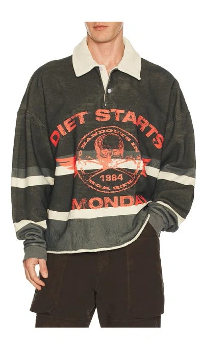 Diet Starts Monday Free World Rugby Top In Black