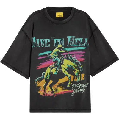 Diet Starts Monday Give 'em Hell Cotton Graphic T-shirt In Black