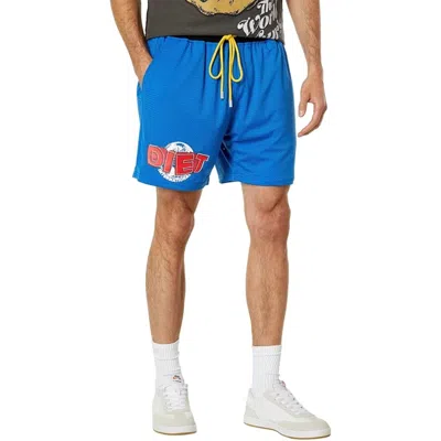 Diet Starts Monday Globe Mesh Shorts Men's Blue Graphic Print Drawstring Frog282