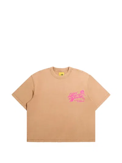 Diet Starts Monday Gogo Logo-print Short-sleeve T-shirt In Brown
