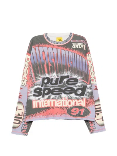Diet Starts Monday Graphic-print Long-sleeve T-shirt In Multi