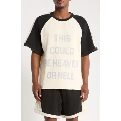Diet Starts Monday Heaven Or Hell Raglan T-shirt In Neutral