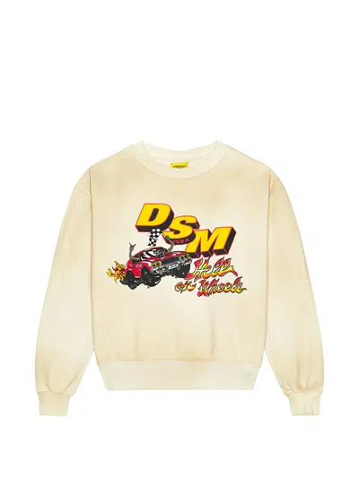 Diet Starts Monday Hell On Wheels Crew Neck Sweatshirt In Yellow