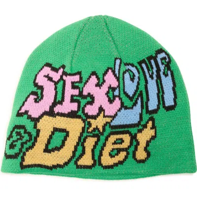 Diet Starts Monday Knit Beanie In Green