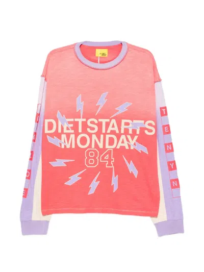 Diet Starts Monday Logo-print Panelled Sweater In Multi