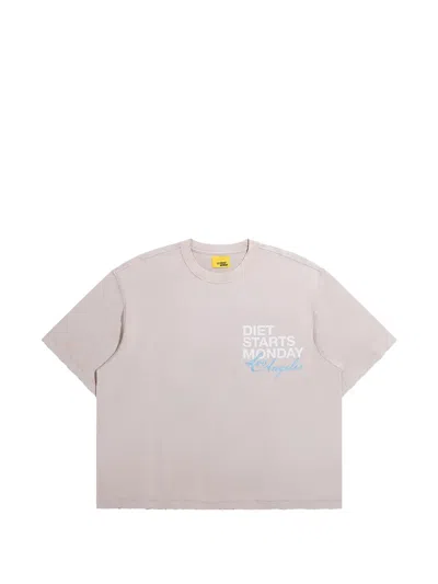 Diet Starts Monday Logo-print Short-sleeve T-shirt In Neutral