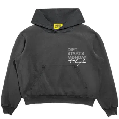 Diet Starts Monday Men's La Hoodie In Vintage Black/ Grey