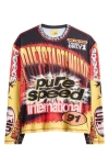 Diet Starts Monday Mx Racing Long Sleeve Cotton Graphic Print T-shirt In Multi