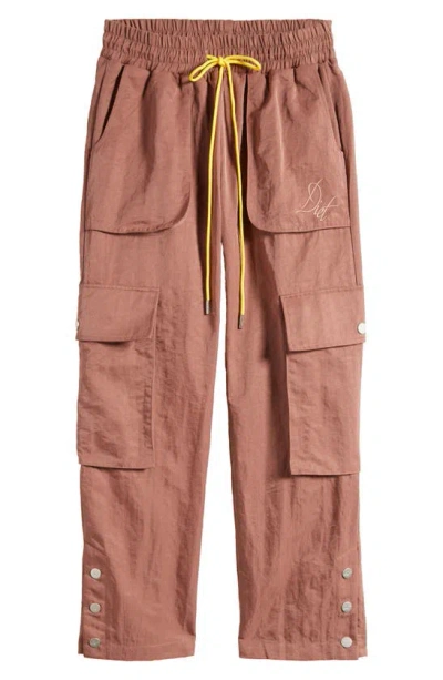 Diet Starts Monday Nylon Cargo Trousers In Dusty Rose