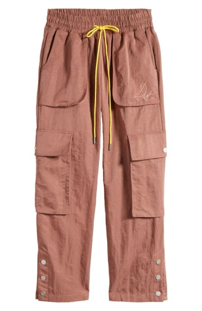 Diet Starts Monday Nylon Cargo Pants In Dusty Rose