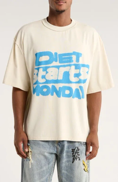 DIET STARTS MONDAY DIET STARTS MONDAY PUB GRAPHIC T-SHIRT