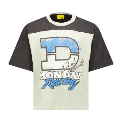 Pre-owned Diet Starts Monday Racing Yoke Tee 'grey/vintage Black' | Multi-color | Men's Size Xl