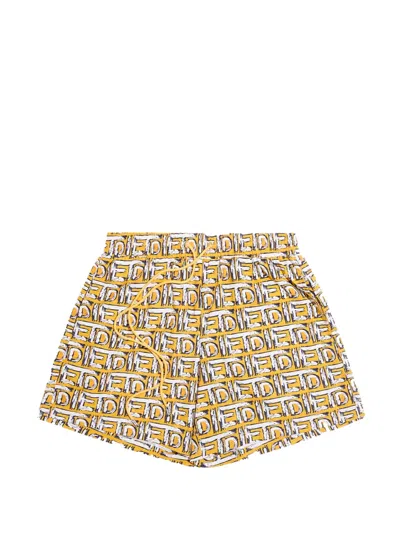 Diet Starts Monday Scribble-print Shorts In Yellow