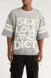 Diet Starts Monday Sex, Love & Diet Athletic Graphic T-shirt In Multi
