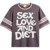 Diet Starts Monday Sex, Love & Diet Oversize Graphic T-shirt In Brown