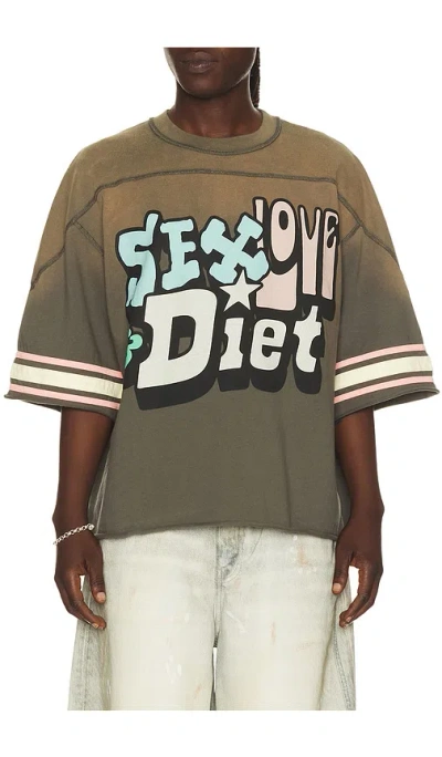 Diet Starts Monday Sl&d-26 Tee In Green