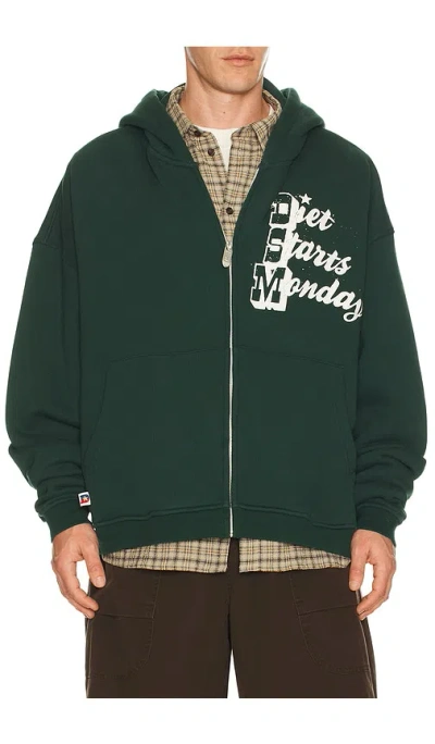 Diet Starts Monday Star Full Zip Sweatshirt In Green