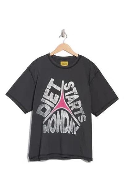 Diet Starts Monday Star Graphic T-shirt In Black