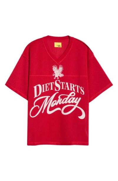 Diet Starts Monday State Champs Mesh Practice Jersey In Red