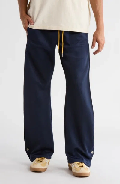 Diet Starts Monday Stripe Side Snap Sweatpants In Blue